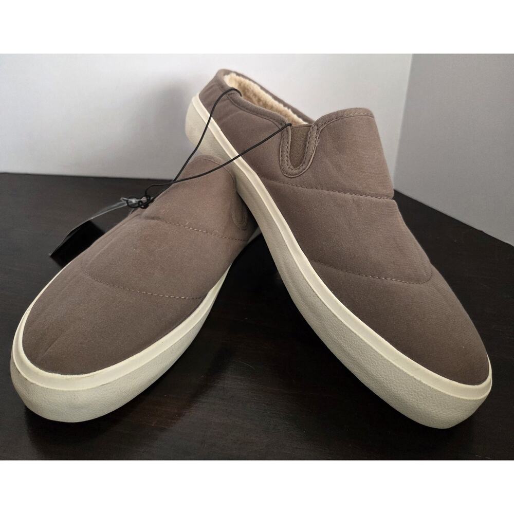 Staheekum Womens Size 9 Comfort Memory Foam Shoes Mule Taupe Slip On Shearling